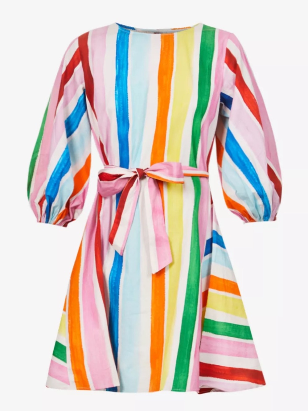 Never Fully Dressed Striped Cotton Mini Dress